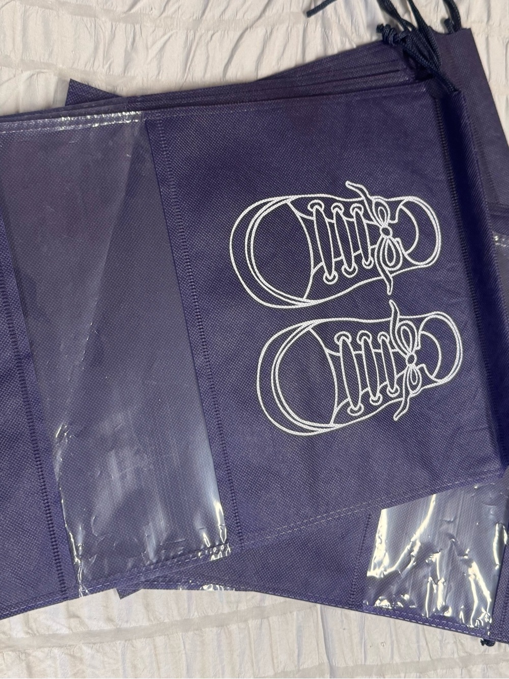 Never Used Set of 8 Purple Various Size Shoe Storage Bags Item #PHK7859